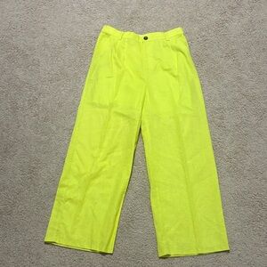 Bright Yellow Wide-Leg Pants